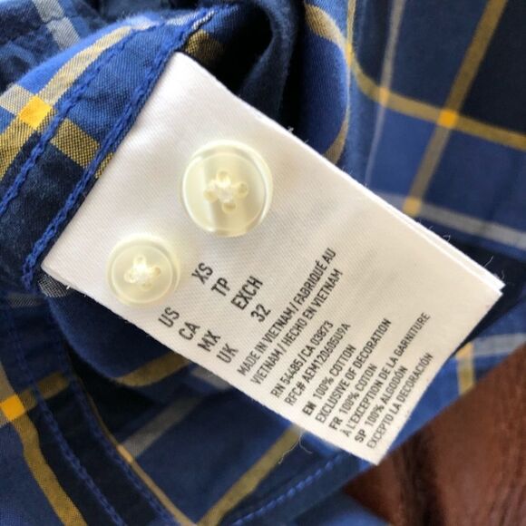 American Eagle Outfitters Plaid Buttondown Mens XS - Picture 5 of 5